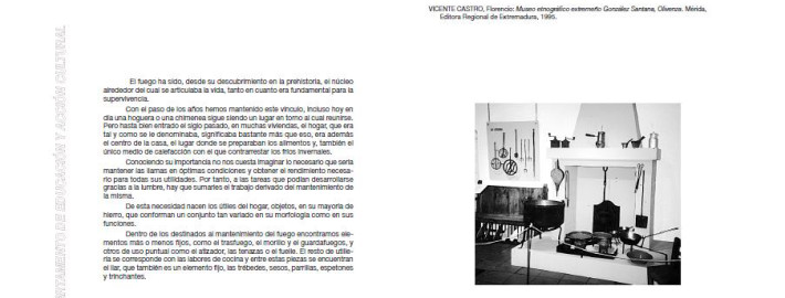 ficha junto al fuego